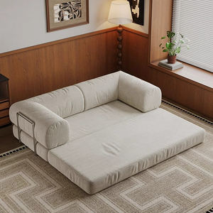 Venta al por mayor de dos plazas plegable futón sofá cama cómodo extensible diseño moderno para sala de estar Hotel dormitorio Metal precio barato - Product Image 1