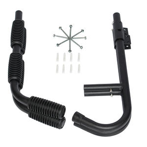 Support mural pliable en acier noir robuste de 100 livres pour <span class=keywords><strong>kayak</strong></span> avec berceaux rembourrés en mousse et support hors-bord - Product Image 2