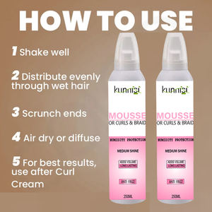 <span class=keywords><strong>Mousse</strong></span> para el cabello con volumen <span class=keywords><strong>Extra</strong></span> Hold, crema orgánica para rizado, antiencrespamiento, bomba de espuma para rizos, retención de larga duración, MOQ inferior, Etiqueta Privada - Product Image 2