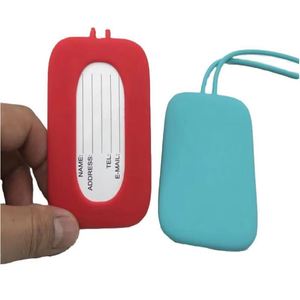 Silicone Luggage Tag with ID Card Holder Design Travel Suitcase Bag Labels Identifier Name Address Privacy Cover - Product Image 1