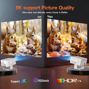 โปรเจคเตอร์สมาร์ทโฮม 1080P รุ่น HY450 1100 ANSI พร้อมระบบหลบหลีกสิ่งกีดขวาง WiFi 6 BT5.4 ระบบปฏิบัติการ Android 14 ลำโพงในตัว - Product Image 3