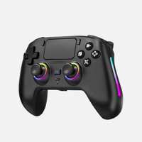 Manette sans fil pour PS4 avec plaque frontale magnétique et joystick à effet Hall, rétroéclairage RVB, manette de jeu macro