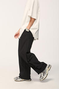 2023 Latest Custom Logo Quick Dry <strong>Joggers</strong> Youth Boy Wide <strong>Leg</strong> Pants Trousers Casual <strong>Men</strong> Pants With Button - Product Image 5