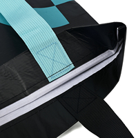 Sac de courses en RPET laminé à grande capacité avec logo personnalisé, sac de courses réutilisable écologique recyclé, sac fourre-tout non tissé