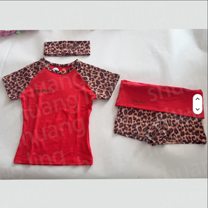 Set Due Pezzi <span class=keywords><strong>Leopardato</strong></span> Y2K per <span class=keywords><strong>Donna</strong></span>, <span class=keywords><strong>Abbigliamento</strong></span> Estivo con Logo Personalizzato, Maniche Corte e Pantaloncini con Fiocco - Product Image 5