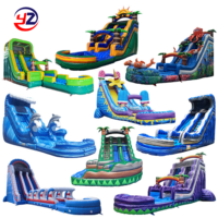 Château gonflable commercial économique à thème avec toboggan et zone de saut, en vente