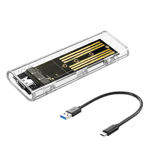 Venta al por mayor M.<span class=keywords><strong>2</strong></span> Nvme Single Protocol Ssd Case Clear Usb Tipo C 10gbps M2 SSD Caja externa transparente Caja de disco duro - Product Image 1
