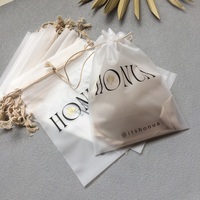 Sac biodégradable en plastique PVC avec cordon de serrage, sac en EVA givré, impression personnalisée, emballage pour vêtements