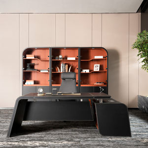 Escritorio Ejecutivo de Cuero Lujoso y Moderno, Escritorio de Gerente Creativo Simple y de Lujo, Escritorio de Oficina en Forma de L - Product Image 1