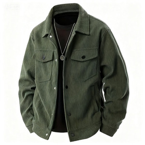 <span class=keywords><strong>Giacca</strong></span> Casual Sportiva da Uomo in Corduroy a Maniche Lunghe Personalizzata, Design Stile <span class=keywords><strong>Camicia</strong></span> Morbida con Bottoni Frontali, Ideale per l'Autunno - Product Image 2