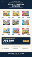 Set Kartu Koleksi Bulbasaur Charmander Squirtle Perayaan Jepang ke-30, Paket Booster Trio Holo untuk Eceran
