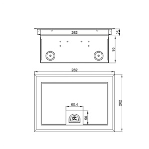 Boîte de raccordement au sol en acier inoxydable avec couvercle étanche IP66 et double module d'alimentation - Product Image 5