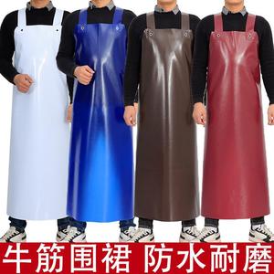 Tablier imperméable en PVC avec bretelles réglables pour la cuisine, le traitement de la pierre, le travail aquatique et l'abattage - Product Image 3