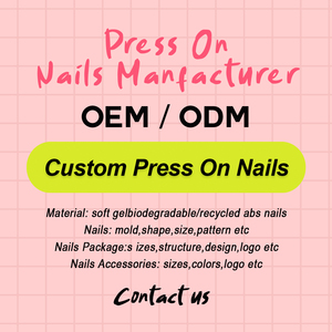 Vente en gros 24 pièces ongles de luxe en acrylique ABS faits à la main et à moitié faits à la main - Product Image 6