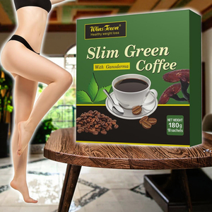 Poudre d'extrait de Ganoderma Lucidum de grains de café vert de qualité supérieure OEM/ODM - Aliment santé sans gluten, extrait par solvant, complément alimentaire, 18 sachets - Product Image 4