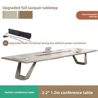 Table de conférence moderne et simple, bureau long, poste de travail de bureau, table de négociation pour salle de réunion, bureau d'ordinateur de réception