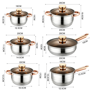 12-Piece Professional Cookware Stainless <b>Steel</b> Luxury <b>Pots</b> and Pans - Product Image 6