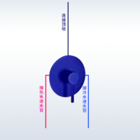 Ensemble de douche encastré en laiton pour salle de bain, avec mitigeur chaud/froid, fonction pluie douce et fonction pause, très demandé