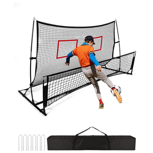 Red de Rebote Plegable para Entrenamiento de Fútbol, Fácil de Instalar, 2 en 1, Red Alta y Baja, Porterí<span class=keywords><strong>a</strong></span> Portátil para Práctica de Fútbol en el Patio de Recreo - Product Image 1