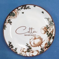 Assiette de récolte en céramique assiette de collations 8 pouces ensemble d'assiettes à dîner créatives pour le petit déjeuner gâteau collations décoration de table cadeau