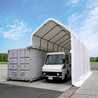 Abri latéral pour conteneur à structure simple 6x3,5m, auvent mural pour voiture