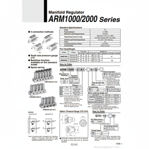 ผลิตภัณฑ์ตัวควบคุมความดันนิวเมติกส์ ARM2000-1A2-01G - Product Image 1