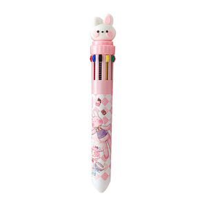 Stylo bille Moka Cartoon 10 couleurs, type pression, plastique, multifonction, pour étudiants, usage promotionnel - Product Image 5