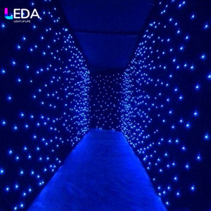 Toile de fond d'événement JINDA, tissu noir, ciel étoilé, lumière LED, rideau d'étoiles, décoration intérieure pour mariage, scène, fête - Product Image 1