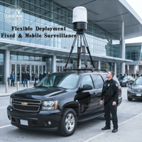 Détecteur RF passif omnidirectionnel IP66 30 MHz-6 GHz, système de surveillance en réseau à basse altitude, 35+ cibles, portée 1-22 km, EO/IR