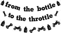 Dekorasi Baby Shower Botol dan Throttle, dari Botol hingga Kit Spanduk Throttle untuk Perlengkapan Pesta Baby Shower Bertema Motor