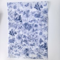 Kertas Tisu Pembungkus Kado Bunga Anti-Kerut Ramah Lingkungan Berkualitas Tinggi Warna Biru, Sekali Pakai, Dapat Didaur Ulang, 50x70cm 17GSM