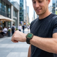 Reloj Inteligente Unisex Cuadrado Grande con Logotipo Personalizado de Fábrica, Frecuencia Cardíaca, Presión Arterial, SpO2, Resistente al Agua IP65, Magnético, Responde Llamadas, Esfera Personalizada, OEM