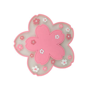 Sous-verre en silicone écologique personnalisé, motif trèfle à quatre feuilles et fleurs de cerisier, résistant à la chaleur, avec rangement intégré - Product Image 4