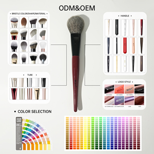 BEILI Luxury <strong>Burgundy</strong> Red 12pcs Makeup Brushes Set Premium Synthetic Hair Foundation <strong>Eyeshadow</strong> Make Up Brush Kit - Product Image 5