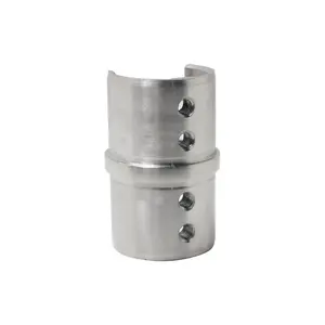 Hardware Stainless Steel Hollow Round Perforated Slotted Filter Tube Fittings Slot Tube Clamp Fittings