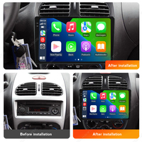 MEKEDE-Reproductor multimedia con Android para coche, Radio con navegación GPS, 8 núcleos, 8GB + 256GB, para Peugeot 206 2004-2008, ADAS, DVR, TPMS