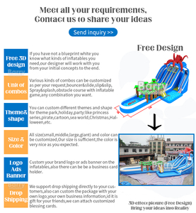 Công Viên Thủy Sản Vui Vẻ Thương Mại PVC <span class=keywords><strong>Inflatable</strong></span> Nhà Bị Trả Lại Khô Và Nước Trượt Giá Slide <span class=keywords><strong>Inflatable</strong></span> Cho Bên Cho Thuê - Product Image 5