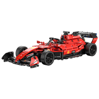 Mainan Edukasi 717pcs 1:14 Bahan ABS Blok Bangunan Permainan Transformasi 2in1 Mobil Balap F1 (Tarik Mundur) untuk Usia 5-7 Tahun