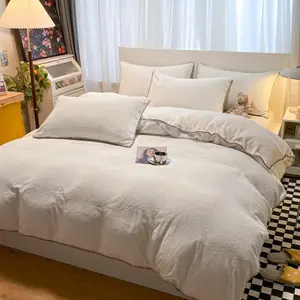 Grosir Murah Kustom Kualitas Tinggi 4 Lembar Seprai 1000 Thread Count Set Seprai Microfiber