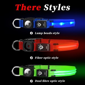 Collares DE SEGURIDAD <span class=keywords><strong>LED</strong></span> para mascotas de alta resistencia al agua para perros medianos y grandes AirTag Holder Light Up <span class=keywords><strong>LED</strong></span> <span class=keywords><strong>Dog</strong></span> Collar Light - Product Image 3