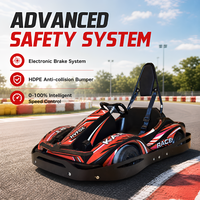 Go Kart Eléctrico para Niños, con Freno Electrónico, Carga Máxima de 80 kg, Motor de 700 W y 18 Nm, Velocidad Máxima de 35 km/h, para Jardín y Exteriores