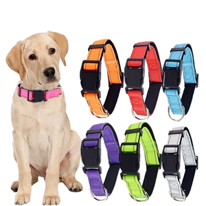 Verstelbare Kleine Middelgrote Kraag Bijtvastheid Nylon Levering Lichtgevende Kraag Solide Groothandel Huisdier Benodigdheden Voor Honden - Product Image 1