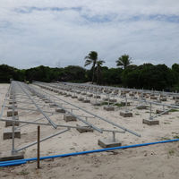 Structures de montage au sol pour panneaux solaires photovoltaïques en aluminium, kits d'installation