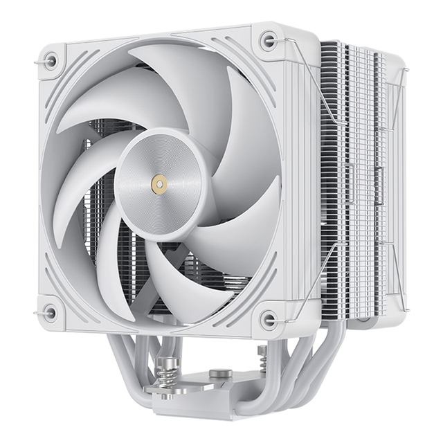 COOLLEO P60 White V2 Single Tower Dual Fan PC Radiator Air Cooler CPU Cooling Intel LGA 115X/1200/1700/1851 AMD AM4/5 TDP245W