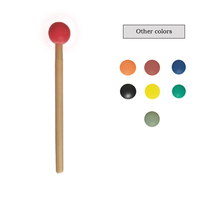 Best-seller Manche en bois Boule en caoutchouc Coloré et Durable Instrument Percussion Outil Marteau Musique Marteau maillet