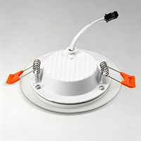 Plafonnier LED COB en aluminium 5W 7W 10W 15W, moderne, rond, encastré, double couleur RGBW, vente en gros