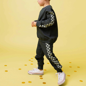 Conjunto Deportivo de Algodón y Bambú para Niños, Trajes Deportivos Orgánicos para Niños, Conjuntos de Sudadera Personalizados de Felpa, Conjuntos de Ropa Sostenible para Niños - Product Image 2