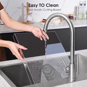 <span class=keywords><strong>Planche</strong></span> à découper en acrylique avec rebord <span class=keywords><strong>de</strong></span> comptoir, <span class=keywords><strong>planche</strong></span> à découper transparente pour comptoir, antidérapante, <span class=keywords><strong>60</strong></span> % plus épaisse, parfaite pour les essentiels <span class=keywords><strong>de</strong></span> la cuisine - Product Image 5