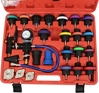 Kit de test de pression de radiateur automobile 28 pièces, type vide, pour système de refroidissement, outils pour véhicules, détecteur de fuite de réservoir d'eau de voiture