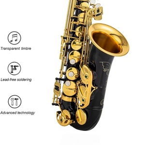 Saxofón Alto de Latón Modelo 82Z en Mi Bemol con Acabado en Níquel Negro y Dorado y Superficie Niquelada, Suministro Transfronterizo - Product Image 3